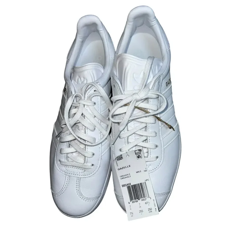 Adidas Originals White Gazelle Trainers men's size 7.5 NEW